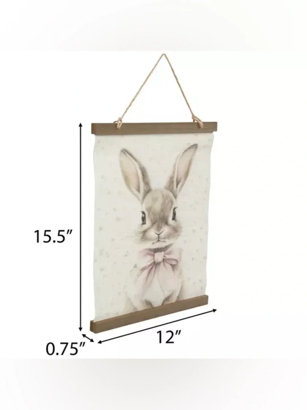 Pink Bow Bunny Tapestry Wall Decor